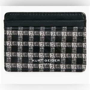 Kurt Geiger Leather Surrey Charcoal Card Holder NWT